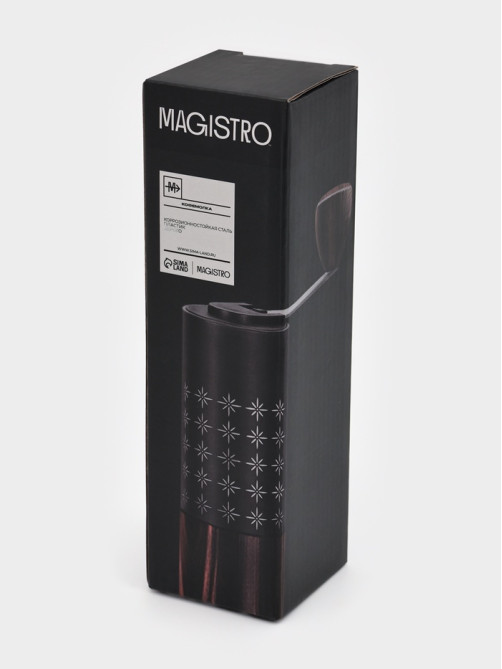 Кофемолка механическая Magistro «Робуста», 21×5.5 см, пластик, тёмное дерево
