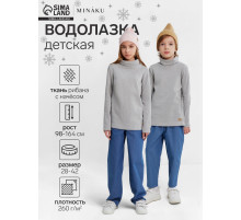 Водолазка детская MINAKU: Termo, серая, рост 152-158 см