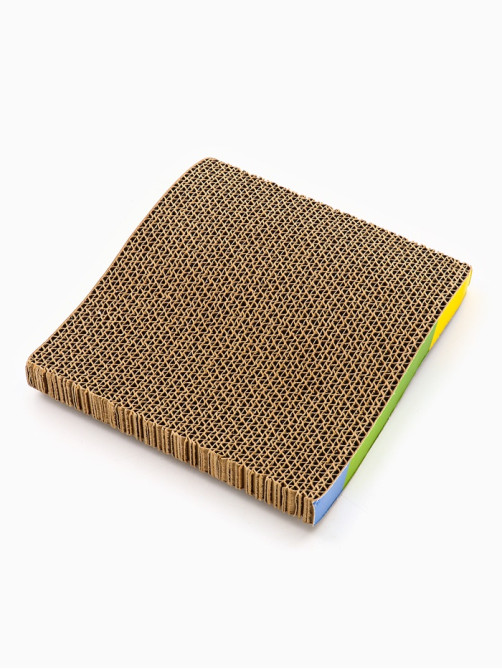 Когтеточка - лежанка «Мини-волна», 20×20×2.5 см, с кошачьей мятой, гофрокартон