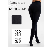 Женские колготки MINAKU 100 ден, чёрные, размер 2/S