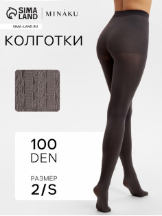 Женские колготки MINAKU 100 ден, графит, размер 2/S