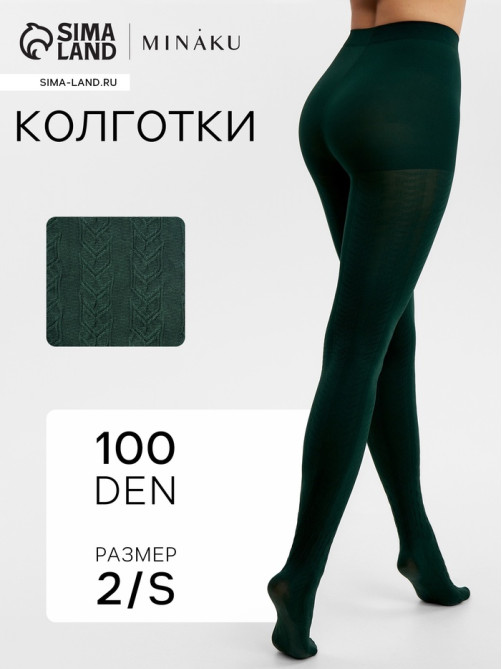Женские колготки MINAKU 100 ден, хаки, размер 2/S