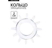 Эрекционное кольцо с усиками, d=2 см, силикон, прозрачный