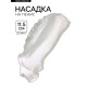 Насадка на пенис с эрекционным кольцом, гелевый силикон, стимулирующая, рельеф В, прозрачная