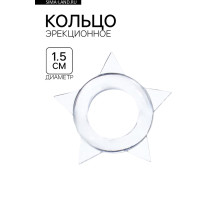 Эрекционное кольцо с усиками, d=1.5 см, силикон, прозрачный