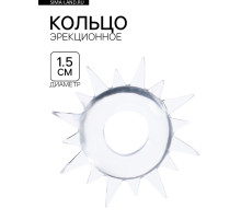 Эрекционное кольцо с усиками, d=1.5 см, силикон, прозрачный
