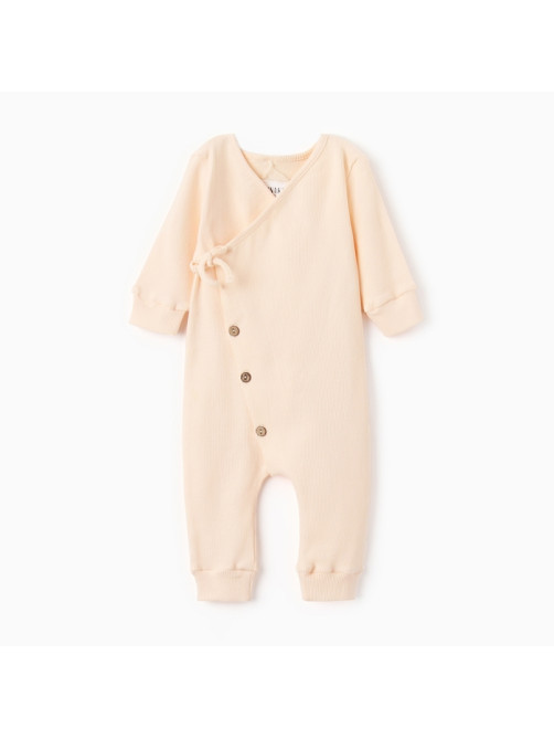 Комбинезон детский MINAKU: Basic Line BABY, рост 68-74, кремовый