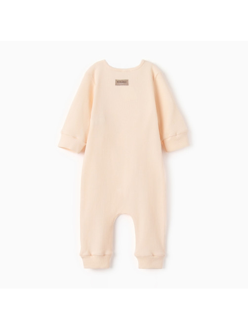 Комбинезон детский MINAKU: Basic Line BABY, рост 68-74, кремовый