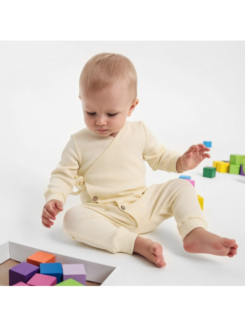 Комбинезон детский MINAKU: Basic Line BABY, рост 80-86 см, молочный
