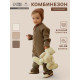 Комбинезон вязаный SL Home, рост 74 - 80 см, кофейный
