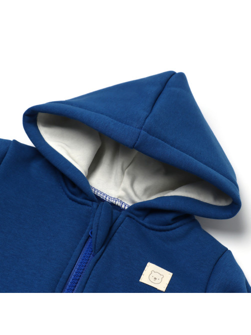 Комбинезон детский с капюшоном «Крошка Я» Blueberry, рост 62-68, синий