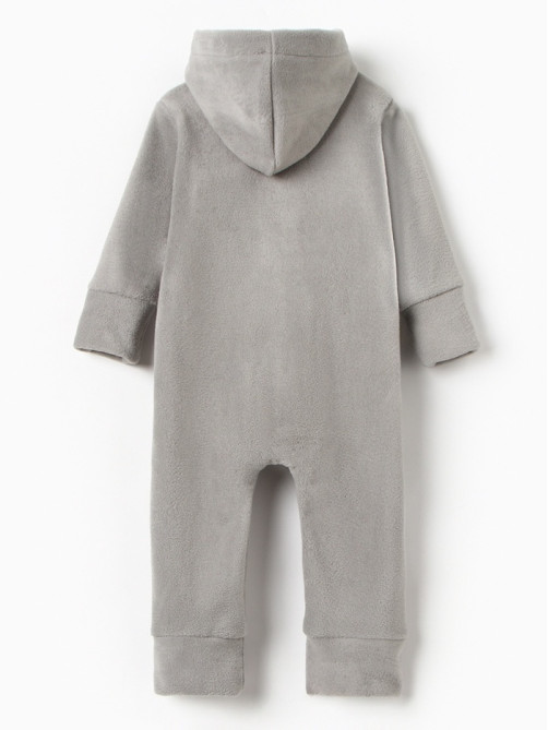 Комбинезон флисовый детский MINAKU: Fleece Soft, серый, рост 122-128 см
