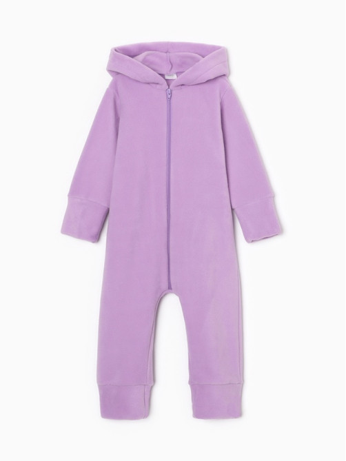 Комбинезон флисовый для девочки MINAKU: Fleece Soft, сиреневый, рост 98-104 см