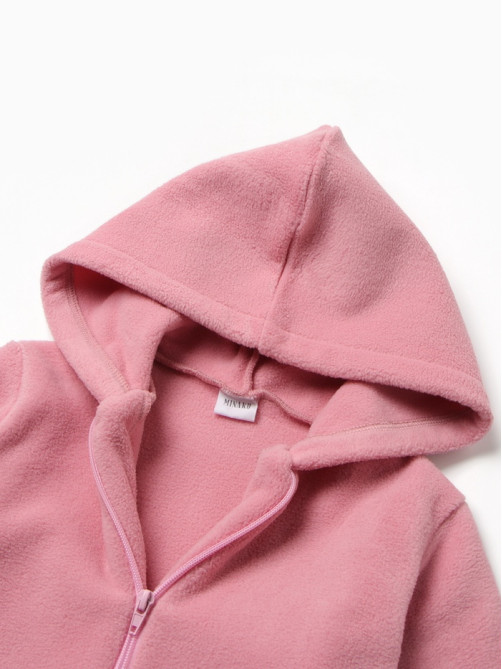 Комбинезон флисовый для девочки MINAKU: Fleece Soft, розовый, рост 110-116 см