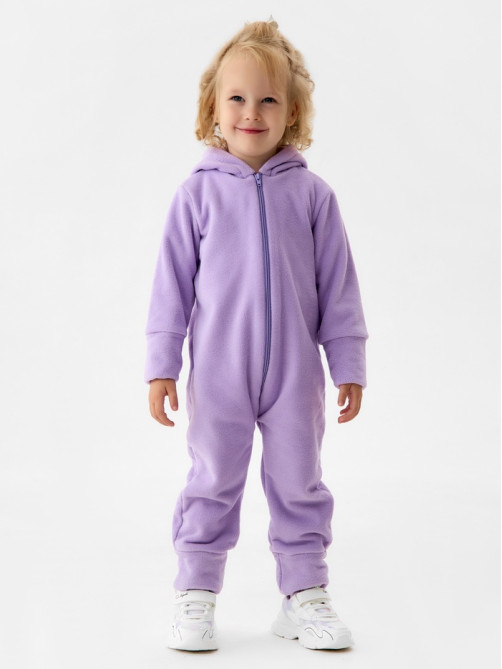 Комбинезон флисовый для девочки MINAKU: Fleece Soft, сиреневый, рост 92-98 см
