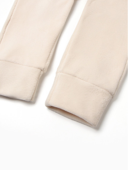 Комбинезон флисовый для девочки MINAKU: Fleece Soft, бежевый, рост 122-128 см