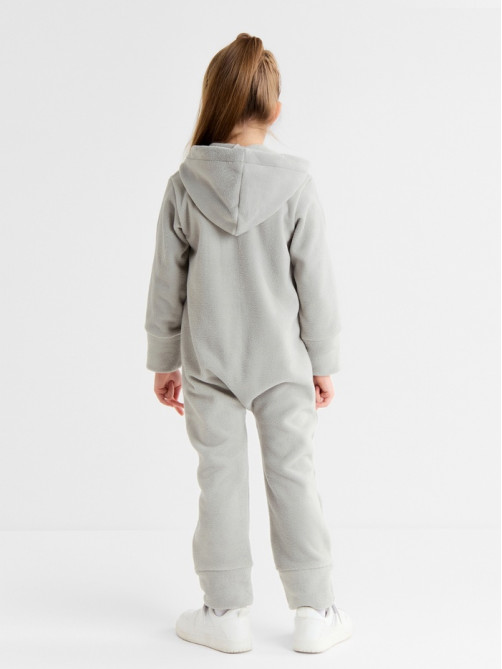 Комбинезон флисовый детский MINAKU: Fleece Soft, серый, рост 110-116 см