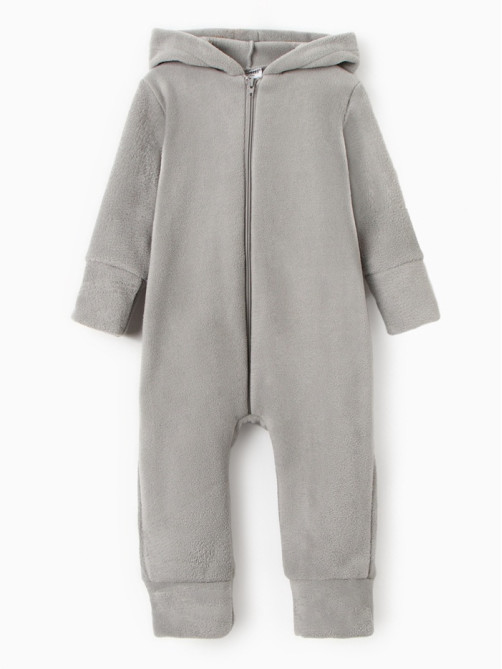 Комбинезон флисовый детский MINAKU: Fleece Soft, серый, рост 92-98 см