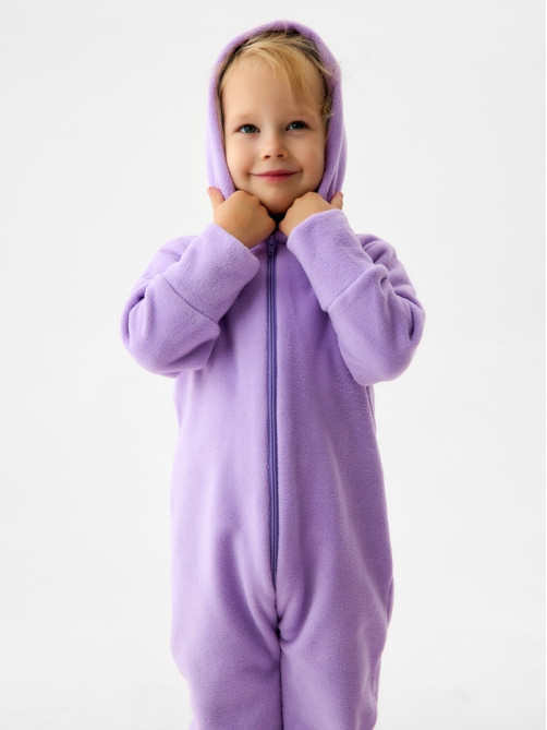 Комбинезон флисовый для девочки MINAKU: Fleece Soft, сиреневый, рост 92-98 см
