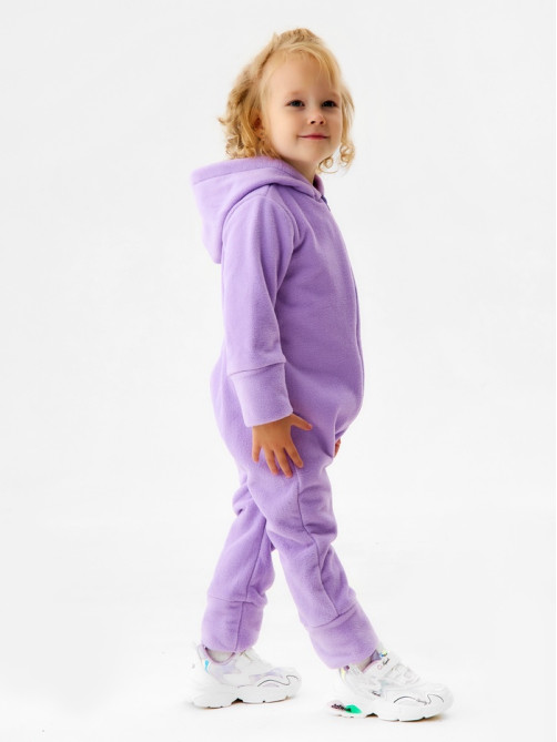 Комбинезон флисовый для девочки MINAKU: Fleece Soft, сиреневый, рост 116-122 см