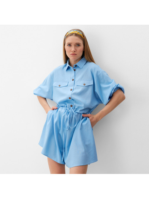 Комбинезон женский Minaku: Casual Collection, голубой размер 48