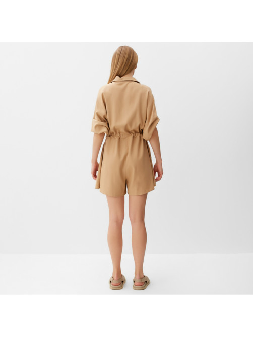Комбинезон женский MINAKU: Casual Collection, бежевый, размер 48