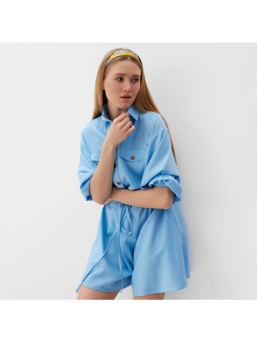 Комбинезон женский Minaku: Casual Collection, голубой размер 48