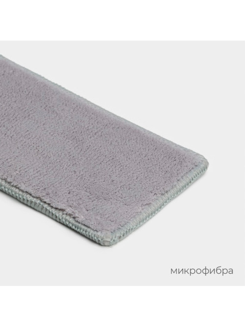 Сменная насадка для окномойки Raccoon, микрофибра, 25.5×9 см, серая