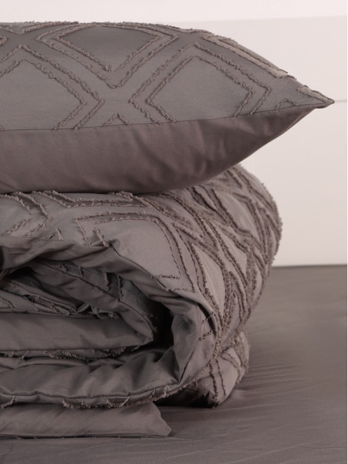 Постельное бельё евро LoveLife Tufting Ромб, микрофайбер