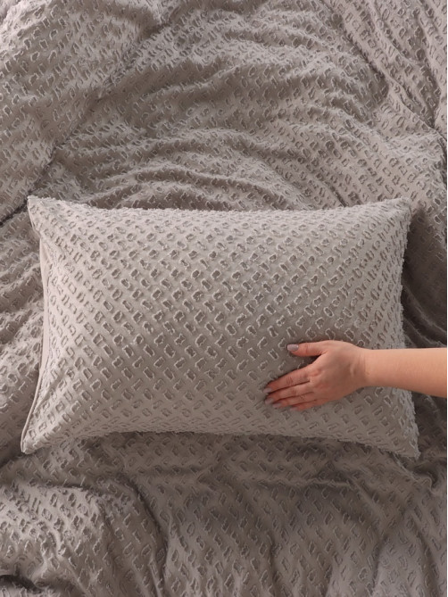 Постельное бельё евро LoveLife Tufting Квадрат, микрофайбер