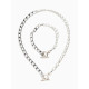 Набор 2 предмета: колье, браслет «Жемчужное сердце с цепочкой», 18 и 42 см, белый в серебре