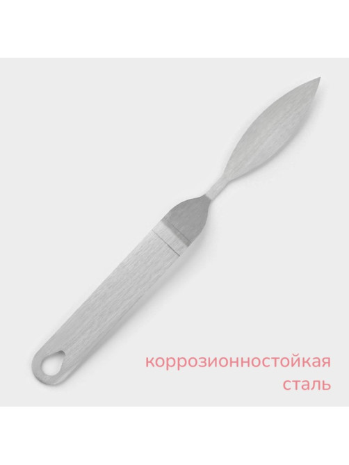 Лопатка кондитерская KONFINETTA, 22×2 см, рабочая часть 8×2 см, серебристая