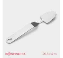 Лопатка кондитерская KONFINETTA, 20.5×4 см, рабочая часть 6×4 см, серебристая
