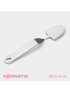 Лопатка кондитерская KONFINETTA, 20.5×4 см, рабочая часть 6×4 см, серебристая