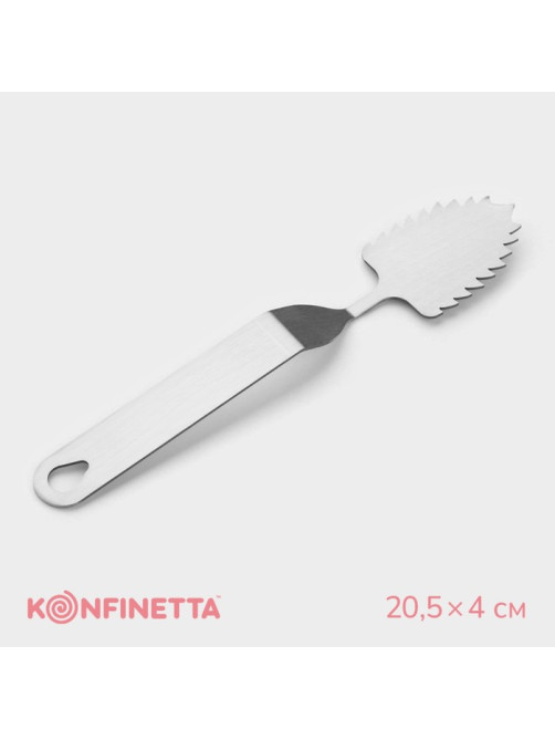 Лопатка кондитерская KONFINETTA, 20.5×4 см, рабочая часть 6×4 см, серебристая