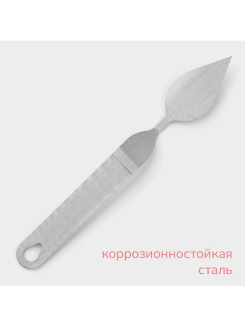 Лопатка кондитерская KONFINETTA, 20.5×3 см, рабочая часть 6×3 см, серебристая