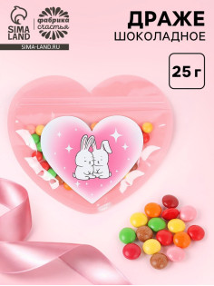 Конфеты драже шоколадное в дой-паке «Кролики», 25 г