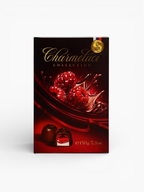 Подарочные конфеты в тёмном шоколаде с малиной, 150 г