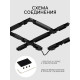 Коннектор Т-образный для шинопровода, серия Flat, чёрный