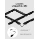 Коннектор питания прямой для шинопровода, серия Flat, чёрный