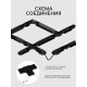 Коннектор угловой для шинопровода, вертикальный, серия Flat, чёрный
