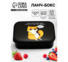 Ланч - бокс прямоугольный «Кот», 1200 мл