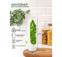 Контейнер для хранения зелени Доляна Fresh, пластик, 500 мл, белый
