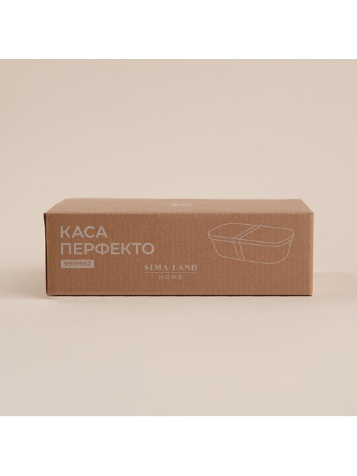 Контейнер для еды SL Home «Каса Перфекто», 21.5×12.5×6 см, с бамбуковой крышкой, оцинкованная сталь, зелёный