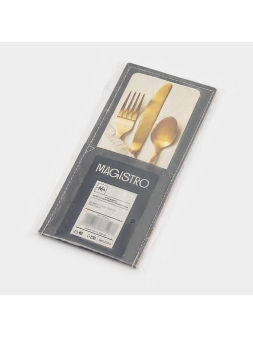 Конверт для столовых приборов Magistro, экокожа, 23.5×10.8 см, серый