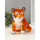 Копилка для денег «Тигр сидячий», гипс, оранжево-коричневый 23×15.5×23 см