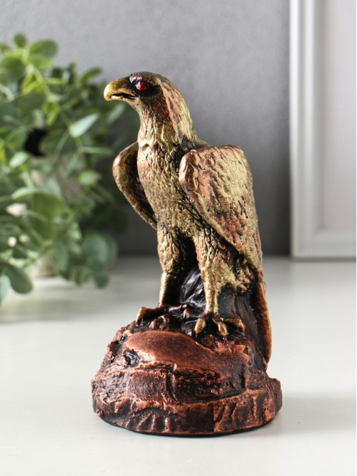 Копилка для денег «Орёл», гипс, 17.5×10×10 см, золотистый