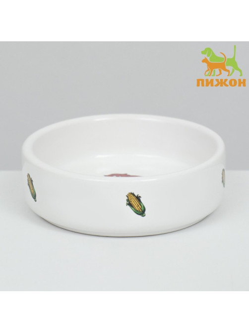 Миска для грызунов «Кукуруза», 80 мл, 8.5×3 см, керамика