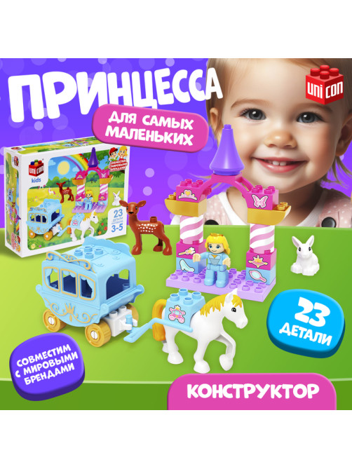 Конструктор UNICON «Принцесса», 23 детали