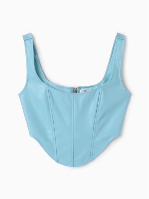 Корсет женский кожаный MIST, размер 40 (XS), голубой